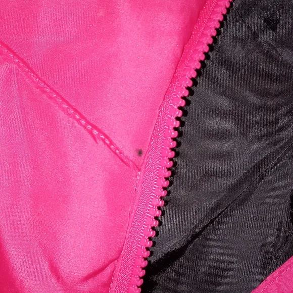 "FADED GLORY" HoT Pink/black zip up vest w/ pockets Size: L 12/14 - Picture 6 of 8